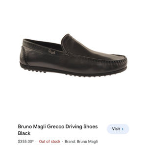 Mens Bruno Magli Grecco Black Leather Driving Shoes 8